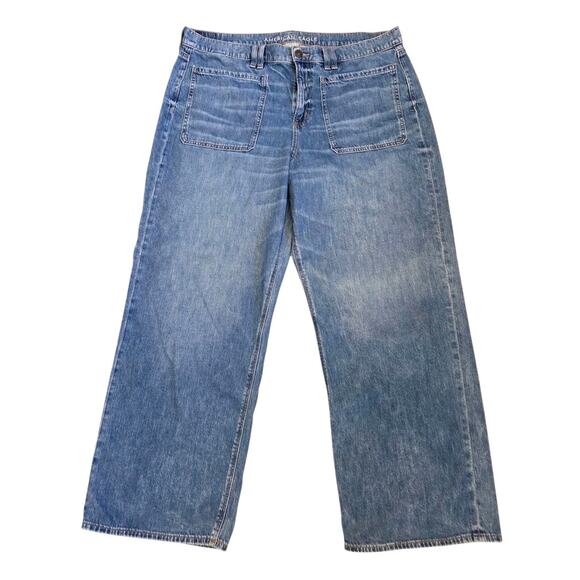 American Eagle 90s Wide-Leg Women's Jeans, Lagenlook, Casual | 18 Regular GUC - Picture 1 of 9